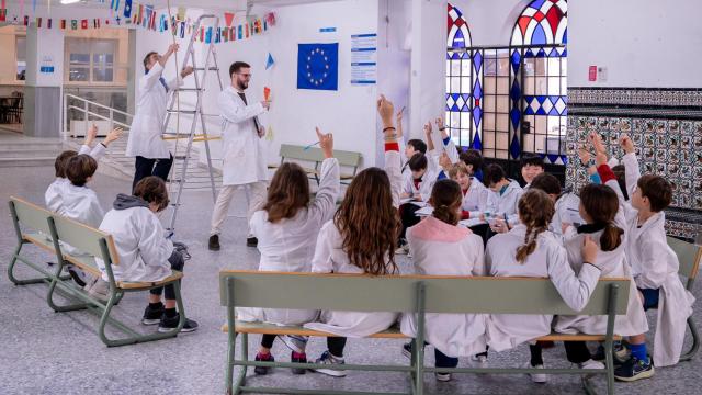 Alumnos del Colegio San Francisco de Paula.