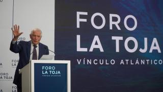El vicepresidente de la Comisión Europea, Josep Borrell, interviene en la pasada edición del Foro la Toja.
