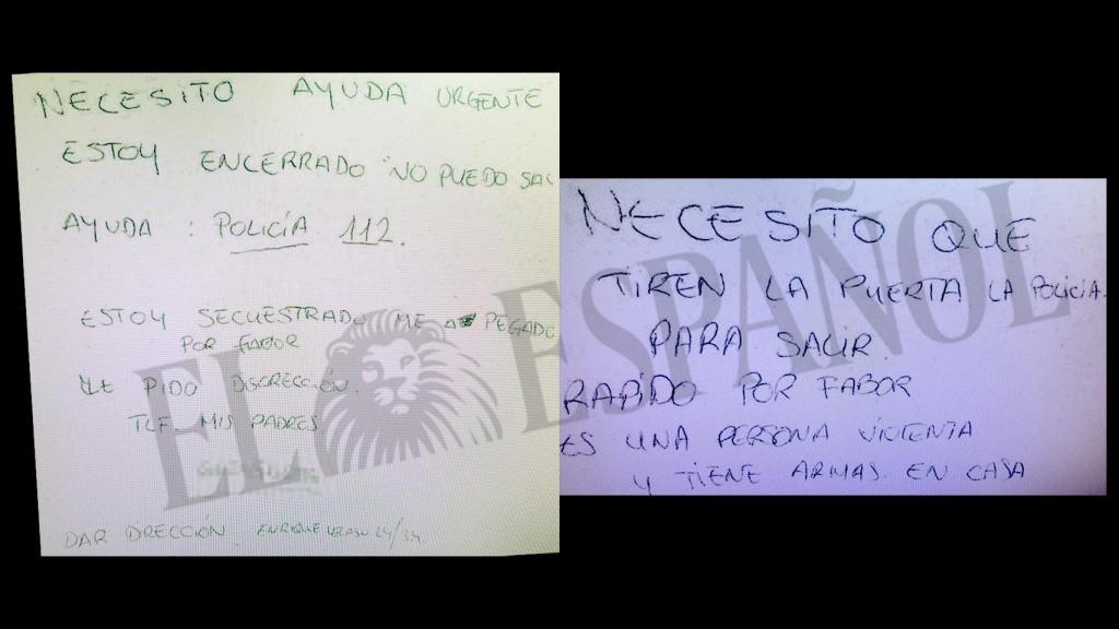 Los mensajes de la víctima.