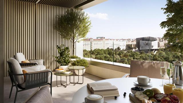 Terraza con vistas al Portillo.