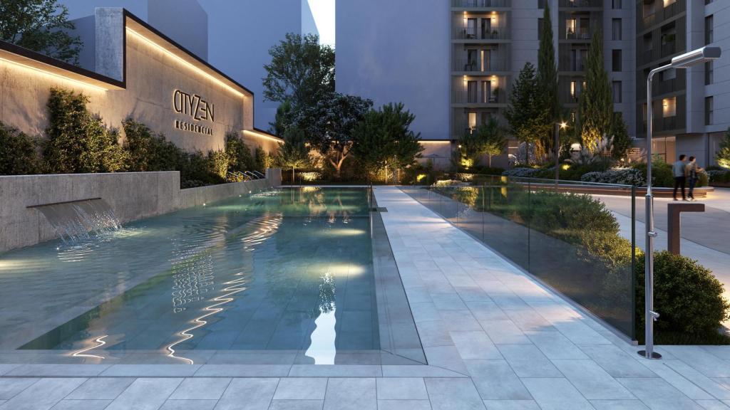 Piscina exterior climatizada.