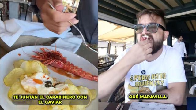 Montaje de un video de Cocituber comiendo en La Milla Marbella.