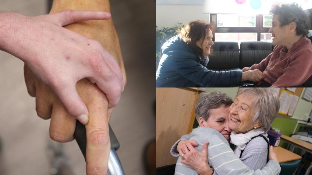 Bloque de bienestar emocional y apoyos de la exposición de Aspace sobre envejecimiento y parálisis cerebral