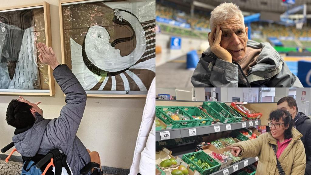 Bloque de inclusión social de la exposición de Aspace sobre envejecimiento y parálisis cerebral