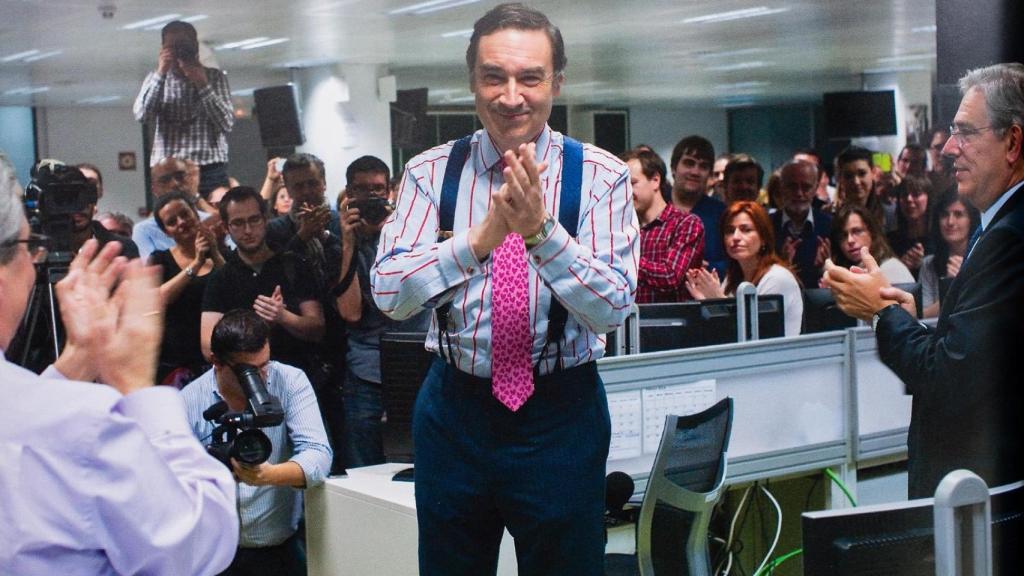 Pedro J. Ramírez, al final de su discurso en la redacción de El Mundo.