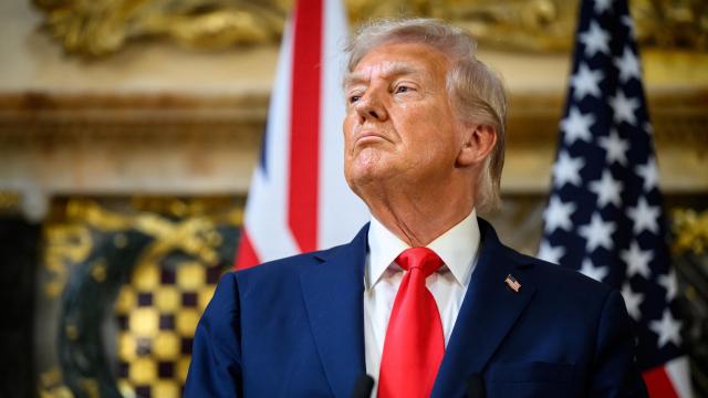 Donald Trump, presidente de Estados Unidos, duranta su visita a Reino Unido el 18 de septiembre de 2025.