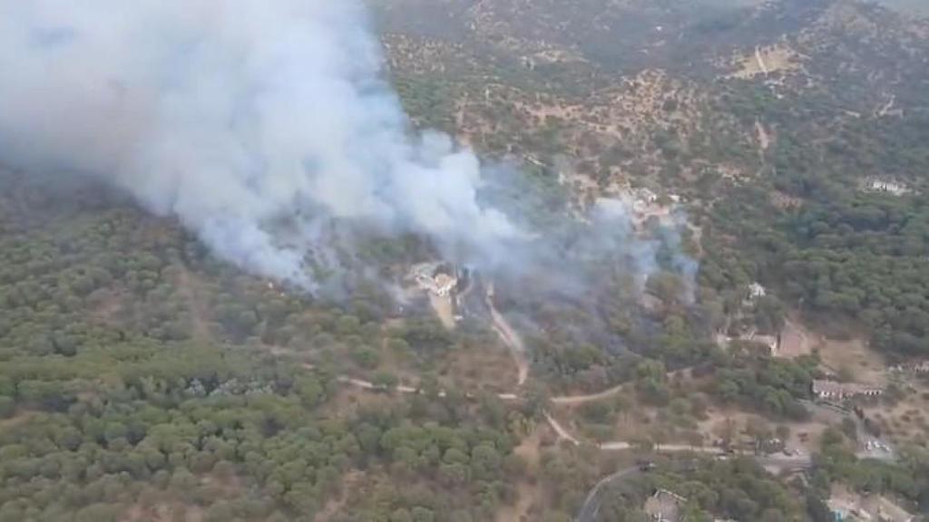 Incendio forestal en Andújar.