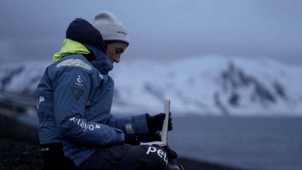 Marta Castillo durante su expedición en la Artártida
