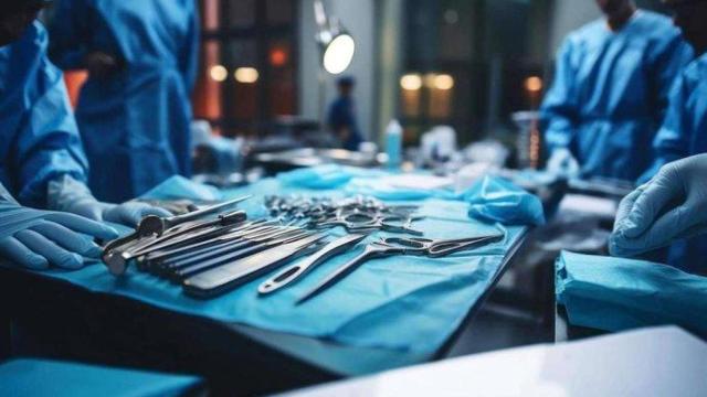 Herramientas de cirugía bariátrica en un quirófano.