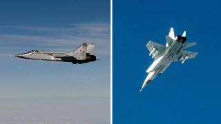 Dos de los tres cazas rusos que violaron el espacio aéreo de Estonia este viernes.