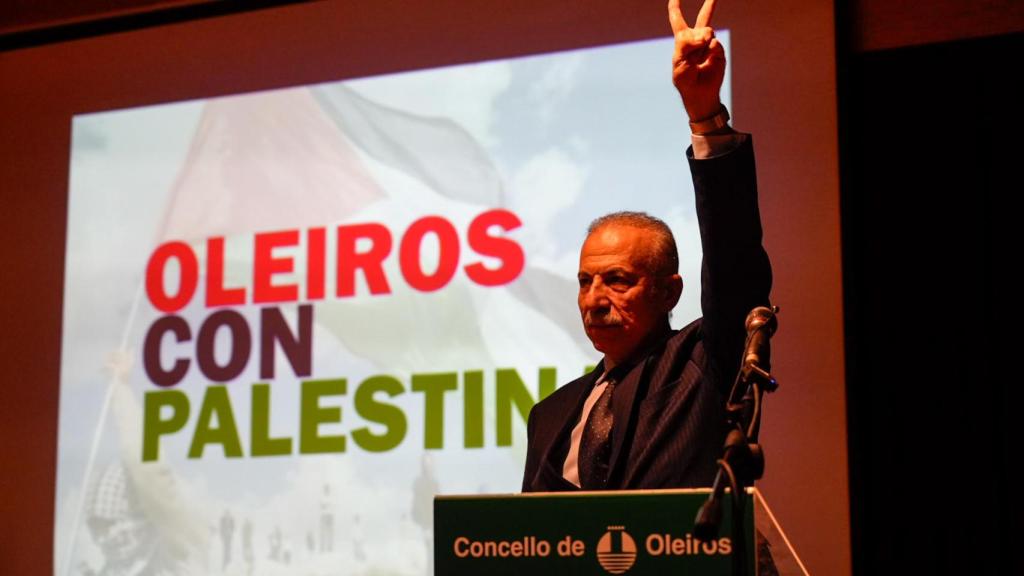 Visita de Husni Abdel Wahed,. embajador de Palestina en España, a Oleiros este viernes.