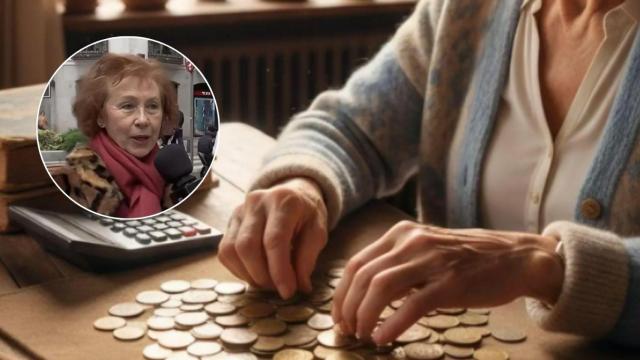 Una jubilada contando su situación.