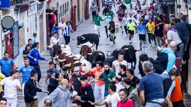 Imagen del segundo encierro de la Feria de Guadalajara.