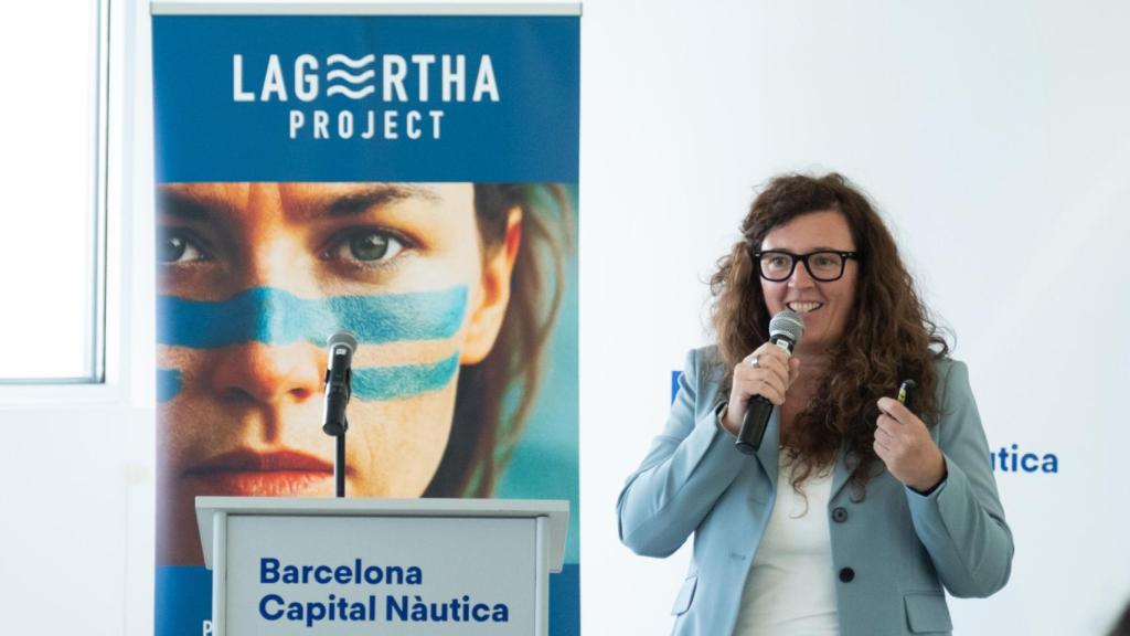 La CEO de A Bordo Lab en la presentación de Lagertha Project.