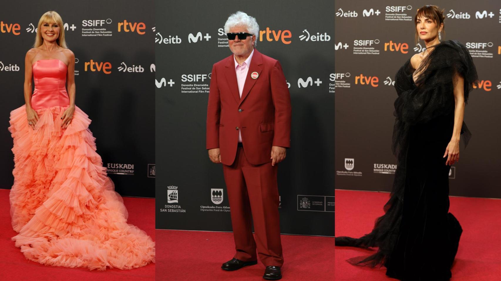 De Cayetana Guillén Cuervo y Eugenia Silva a Pedro Almodóvar: los famosos derrochan glamour en la alfombra inaugural del Festival de San Sebastián.