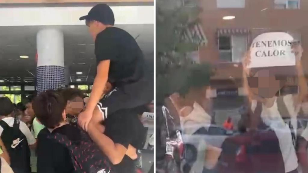 La protesta del pasado viernes en el IES Malladeta de La Vila.