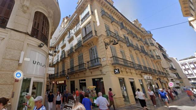 Fachada del número 3 de la calle Especerías, en el Centro de Málaga.