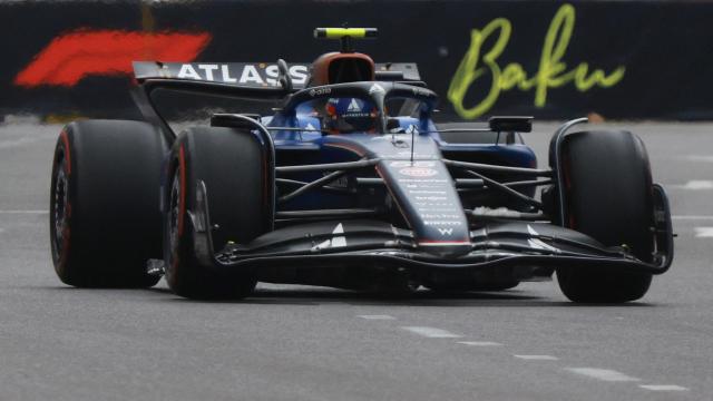 Carlos Sainz, durante la clasificación del GP de Azerbaiyán.