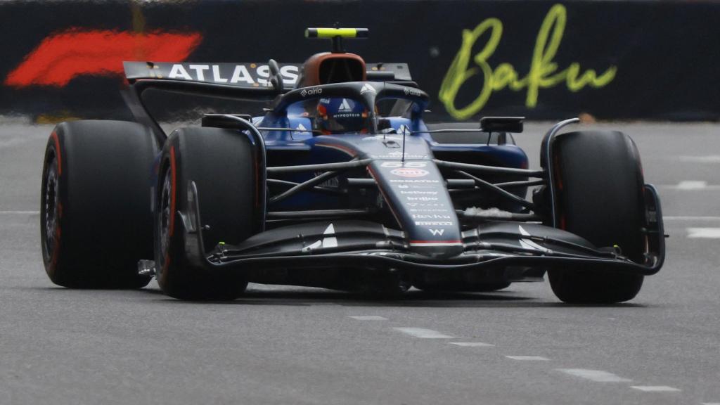 Carlos Sainz, durante la clasificación del GP de Azerbaiyán.