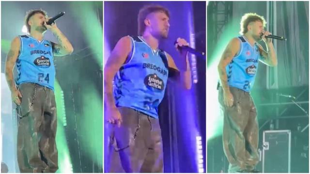 Diferentes momentos de Dani Fernández con la camiseta del Breogán.