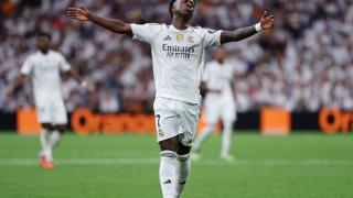 Vinicius se lamenta en una acción durante el partido ante el Espanyol.
