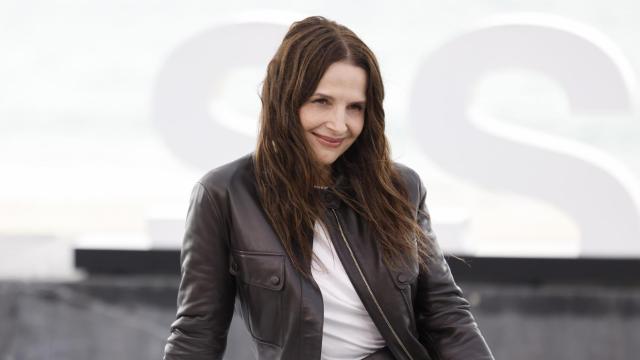 Juliette Binoche, en San Sebastián. Foto:  EFE/Juan Herrero