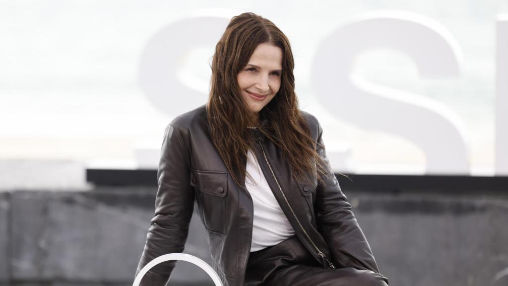 Juliette Binoche, en San Sebastián. Foto:  EFE/Juan Herrero