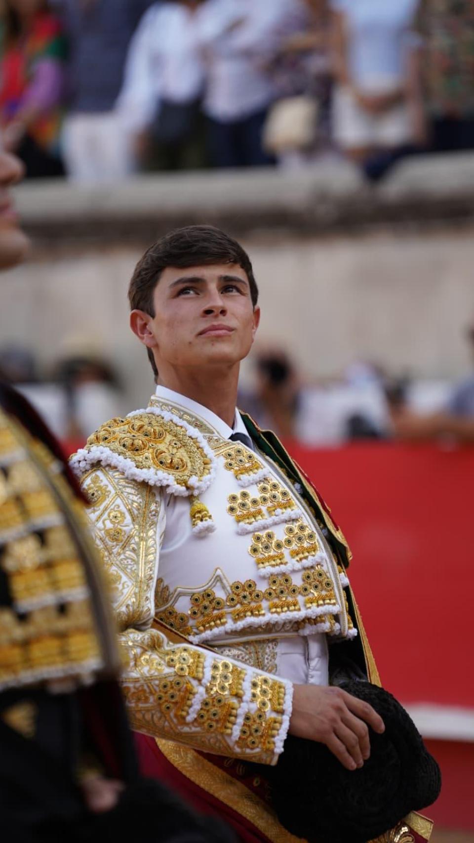 Aarón Palacio en el día de su alternativa