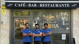 Binoy, Aljo y Justin, dueños de Casa de Dosa