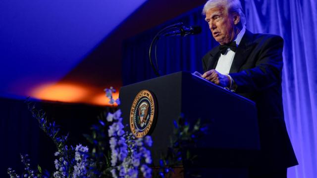 El presidente de EEUU, Donadl Trump, en a cena anual de fundadores del American Cornerstone Institute.