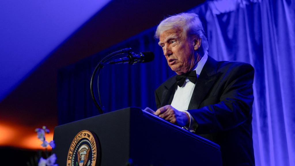 El presidente de EEUU, Donadl Trump, en a cena anual de fundadores del American Cornerstone Institute.