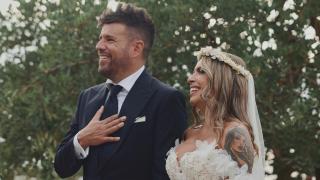 Pablo López y Laura Rubio en su segunda boda celebrada en Cádiz.