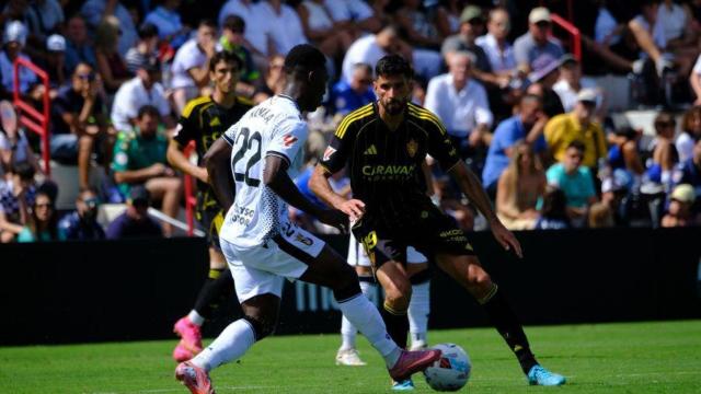 Koné y Kenan Kodro, en el Ceuta - Real Zaragoza