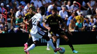 Koné y Kenan Kodro, en el Ceuta - Real Zaragoza