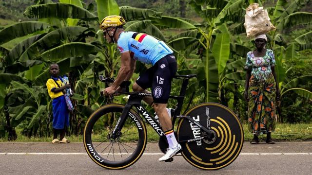 Remco Evenepoel, durante la crono del Mundial de Ciclismo.