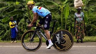 Remco Evenepoel, durante la crono del Mundial de Ciclismo.