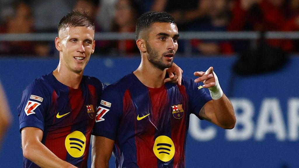 Ferran Torres celebra su segundo gol contra el Getafe