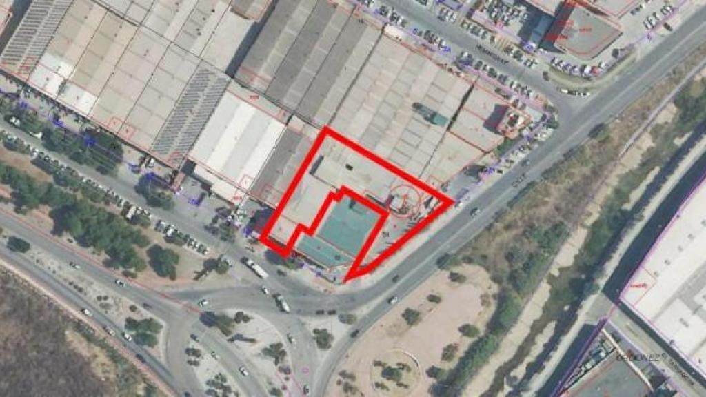 Localización de la futura gasolinera en el polígono Azucarera de Málaga.