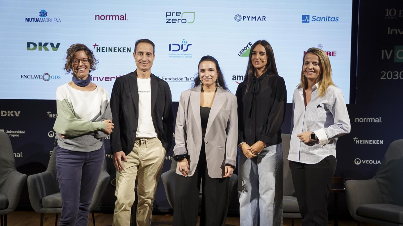 De izquierda a derecha; Eva Torremocha, responsable del Área de Alimentación Sostenible de la Fundación Daniel y Nina Carasso; en la primera jornada del IV Observatorio ODS '2030, 5 años para la meta'.