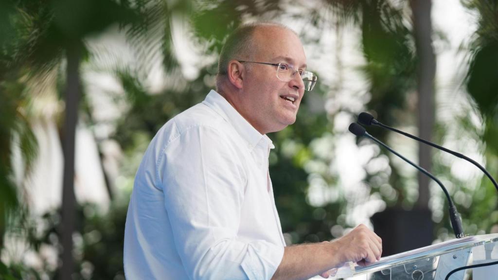 Miguel Tellado este fin de semana en un acto del PP en Canarias.