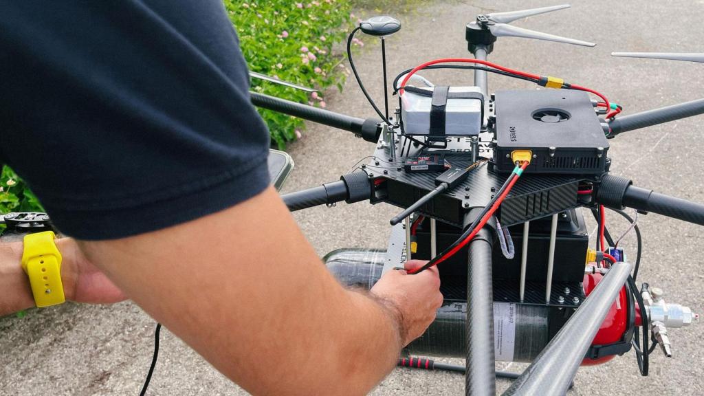 Uno de los drones impulsados por hidrógeno de Hydros Power.