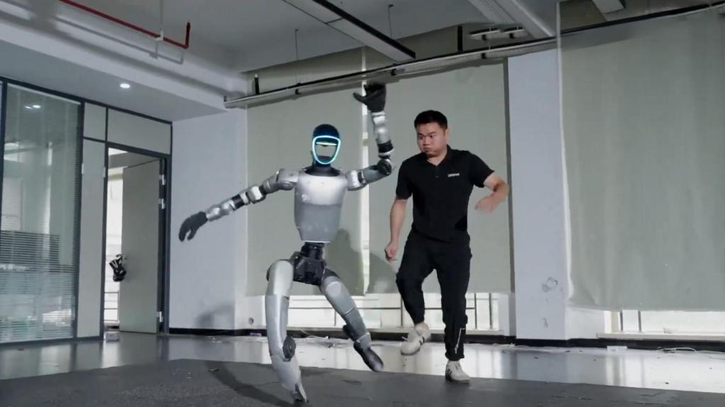 Captura del vídeo del Unitree G1.