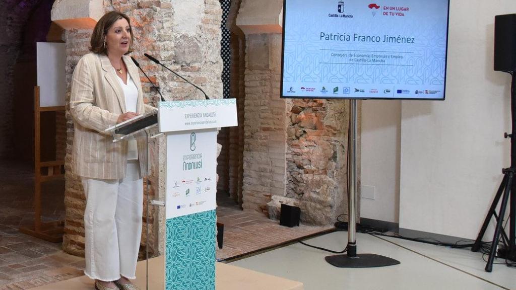 La consejera de Economía, Patricia Franco, durante la Presentación de la iniciativa turística ‘Experiencia Andalusí’ en Toledo.