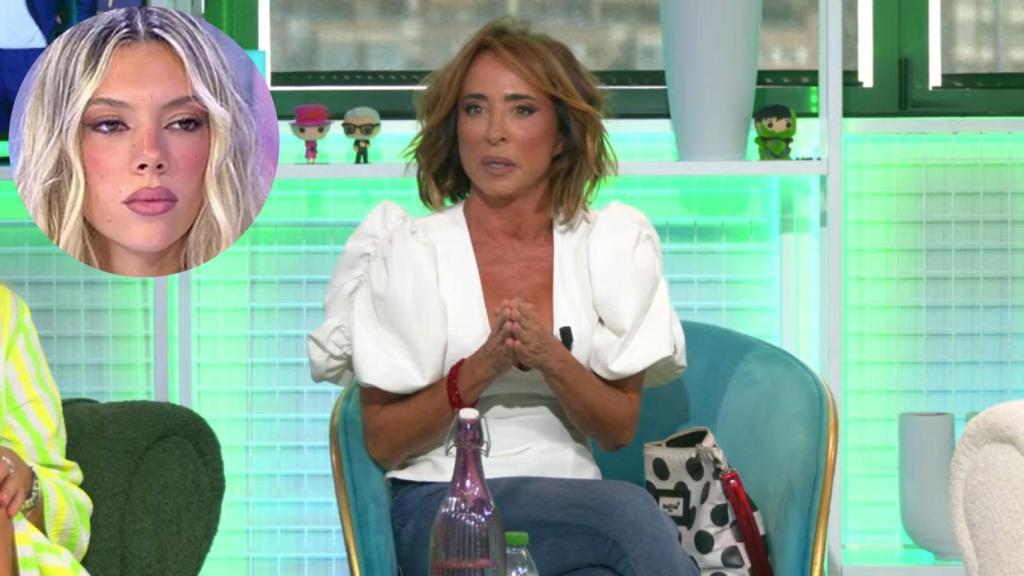 Martía Patiño en 'No somos nadie' junto a una imagen de Alejandra Rubio.