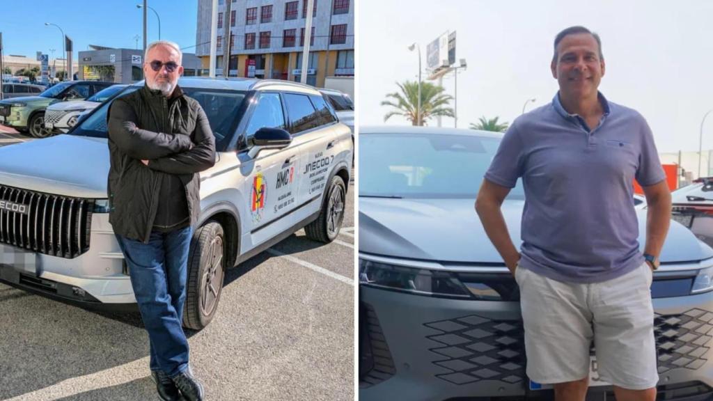 Dos clientes con un Jaecoo 7 (izquierda) y un Omoda 9.