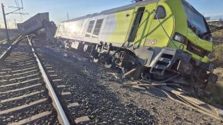 Descarrilamiento de un tren en Zaragoza