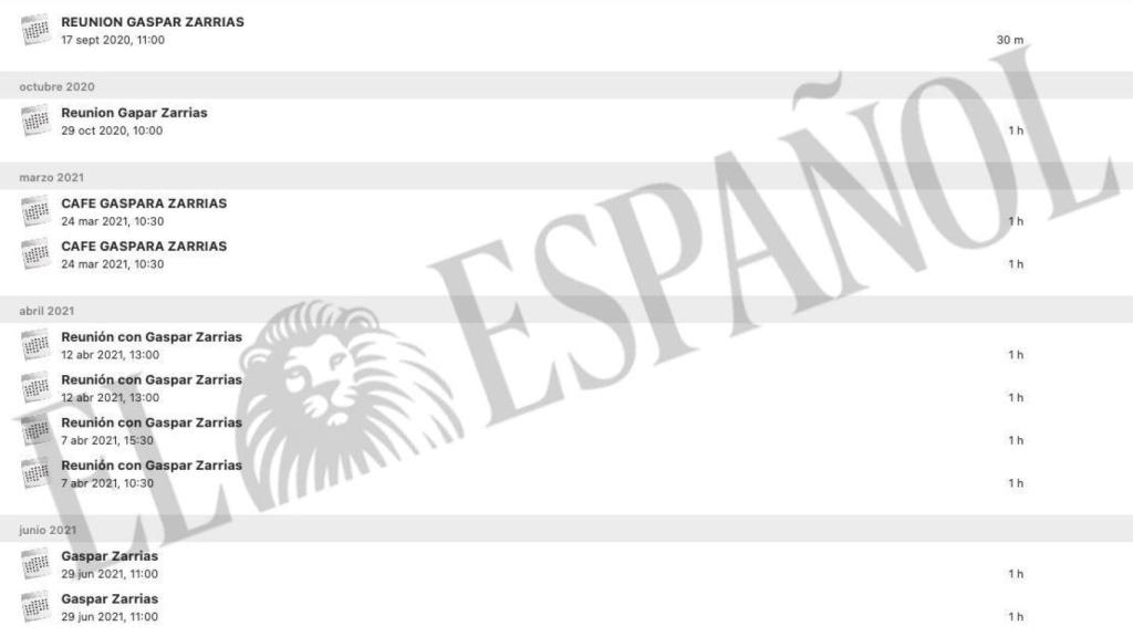 Agenda de Koldo García incautada por la Unidad Central Operativa de la Guardia Civil (UCO).