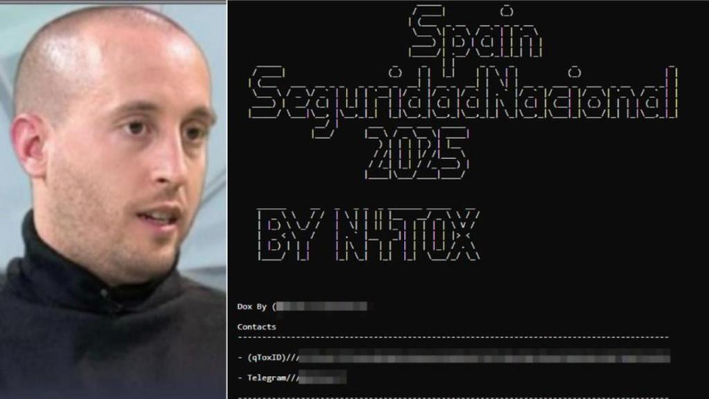 El ciberterrorista español huido a Rusia y un pantallazo de la filtración.