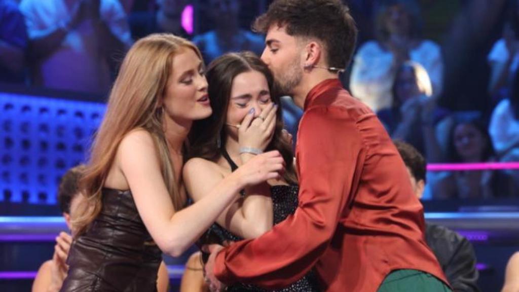 Olivia, Cristina e Iván, concursantes de 'OT 2025'.