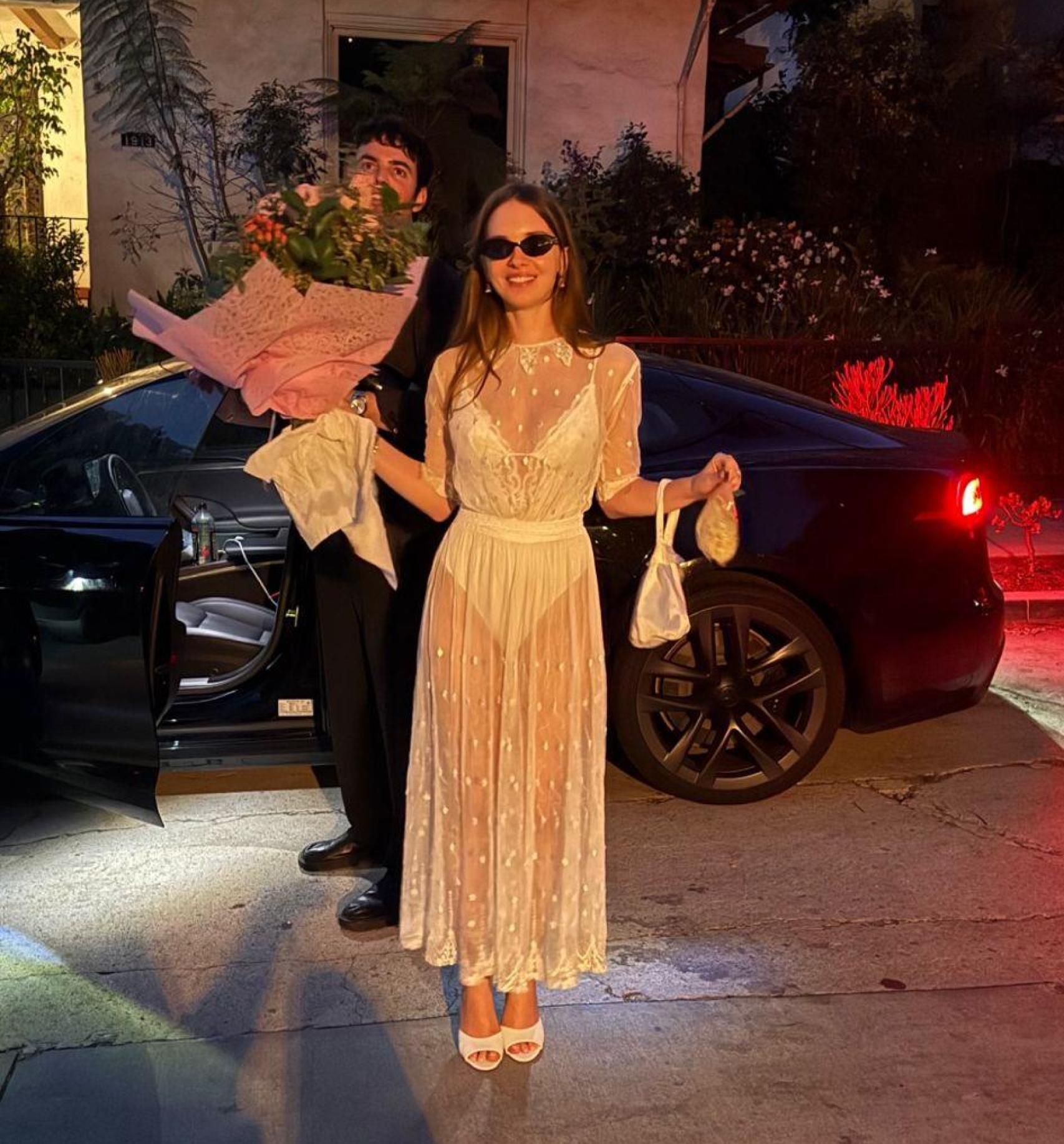 Stella del Carmen tras la celebración de su despedida de soltera.